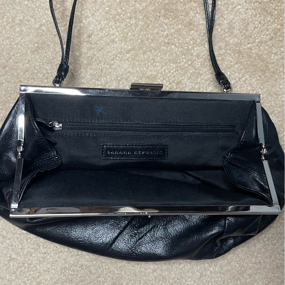Vintage Banana Republic Black Leather Clutch - Picture 6 of 8